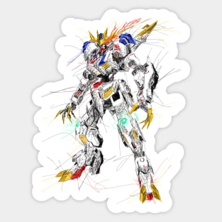 Gundam barbatos lupus rex berserk Sticker